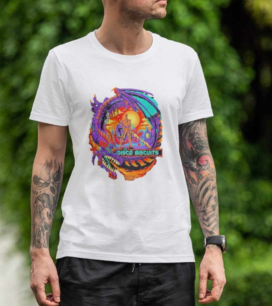 The Disco Biscuits Flyland Neon Dragon Knight Adventure T-Shirt