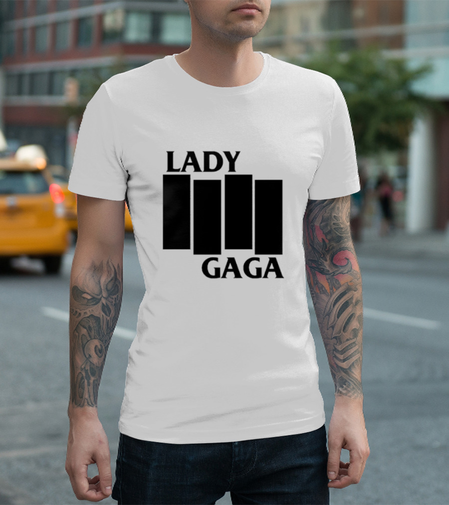 Lady Gaga Black Flag Bars T-Shirt