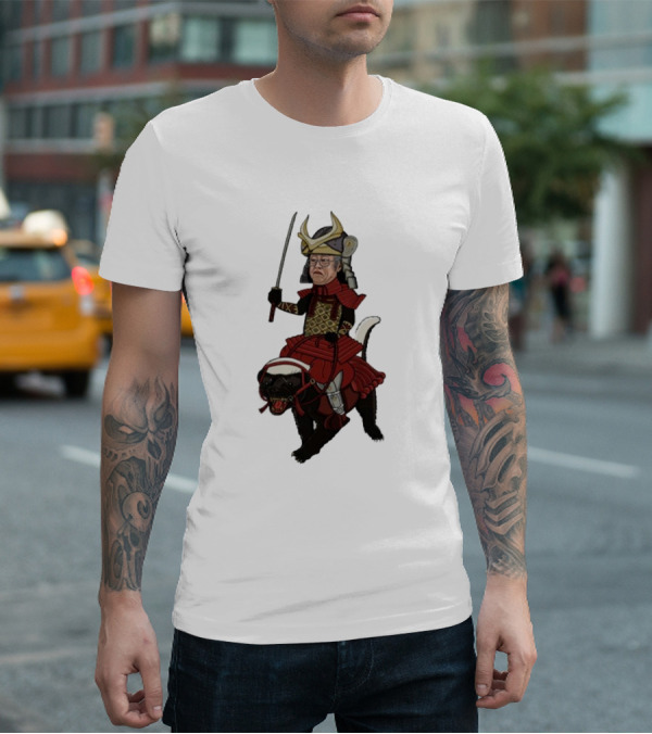 Samurai Satoshi Riding Armored Animal T-Shirt