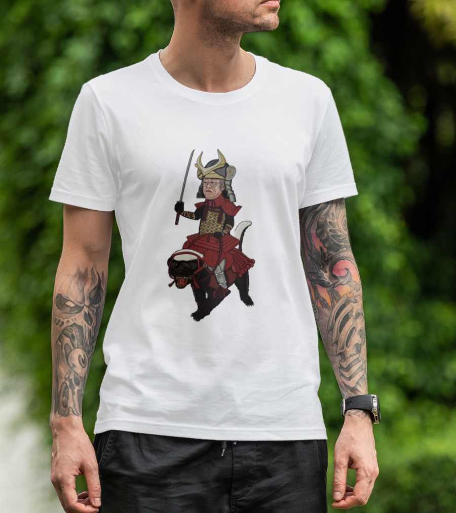 Samurai Satoshi Riding Armored Animal T-Shirt