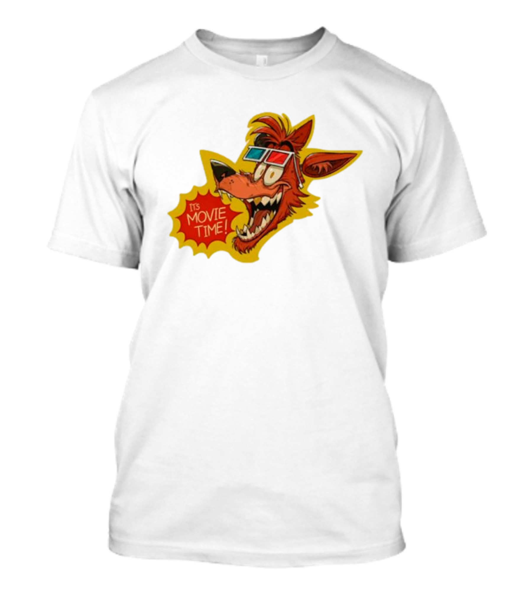 Wolf It's Movie Time Retro 3D Glasses Fun T-Shirt