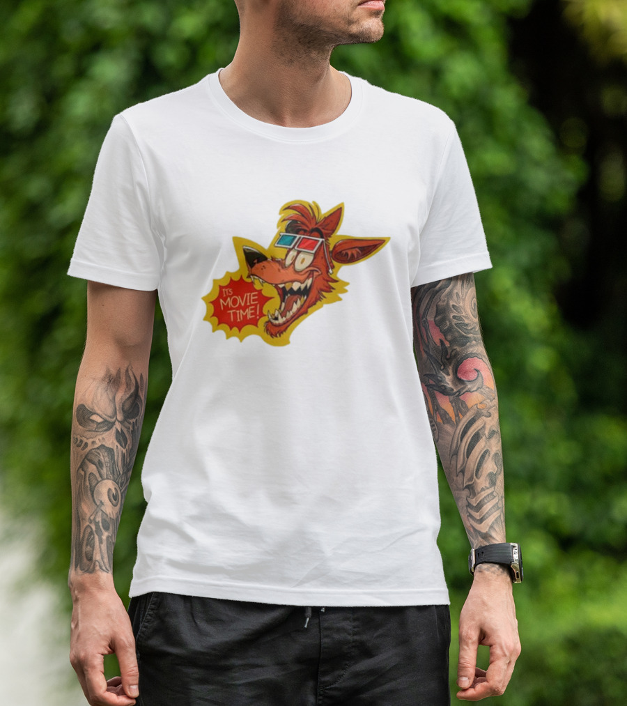 Wolf It's Movie Time Retro 3D Glasses Fun T-Shirt