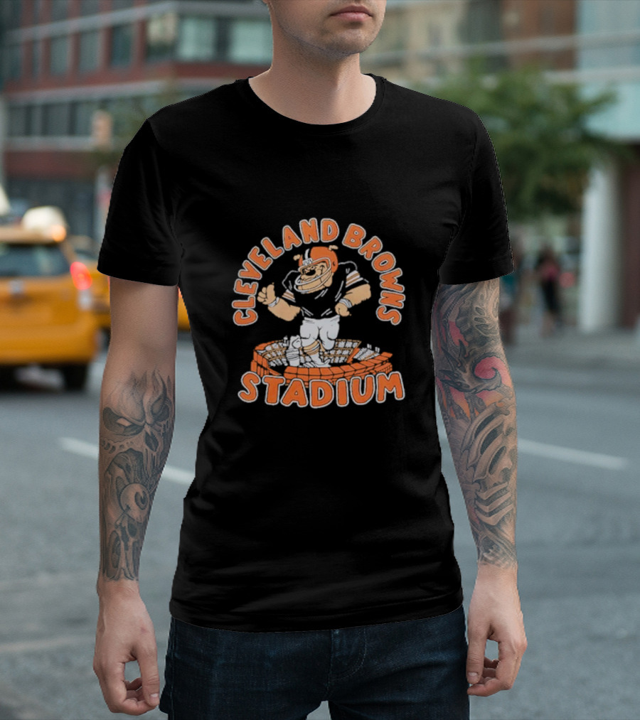 Cleveland Browns Stadium NFL Football Mascot T-Shirt