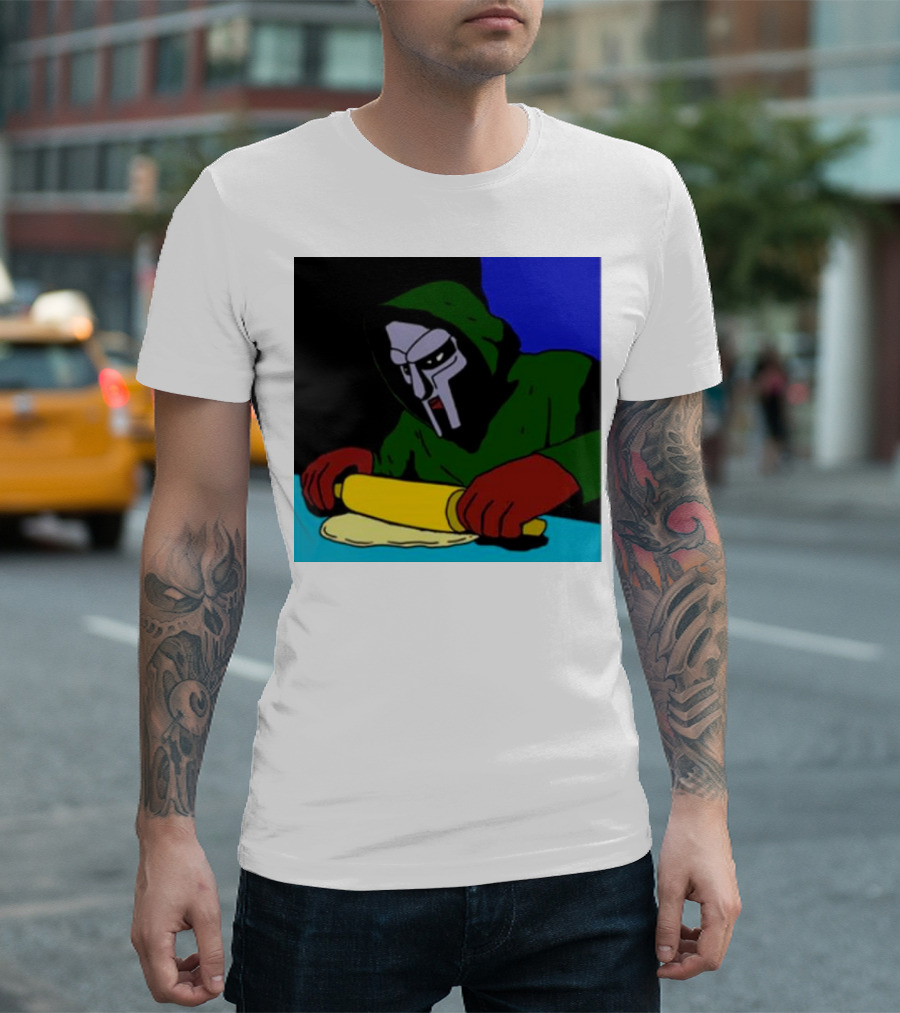 Mf Doom Bistro Rolling Dough Masked Chef Scene T-Shirt