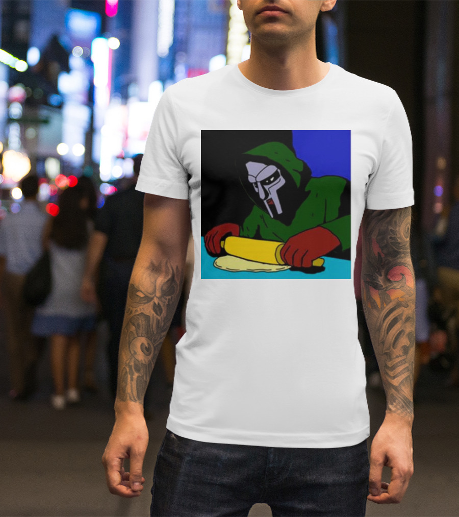 Mf Doom Bistro Rolling Dough Masked Chef Scene T-Shirt
