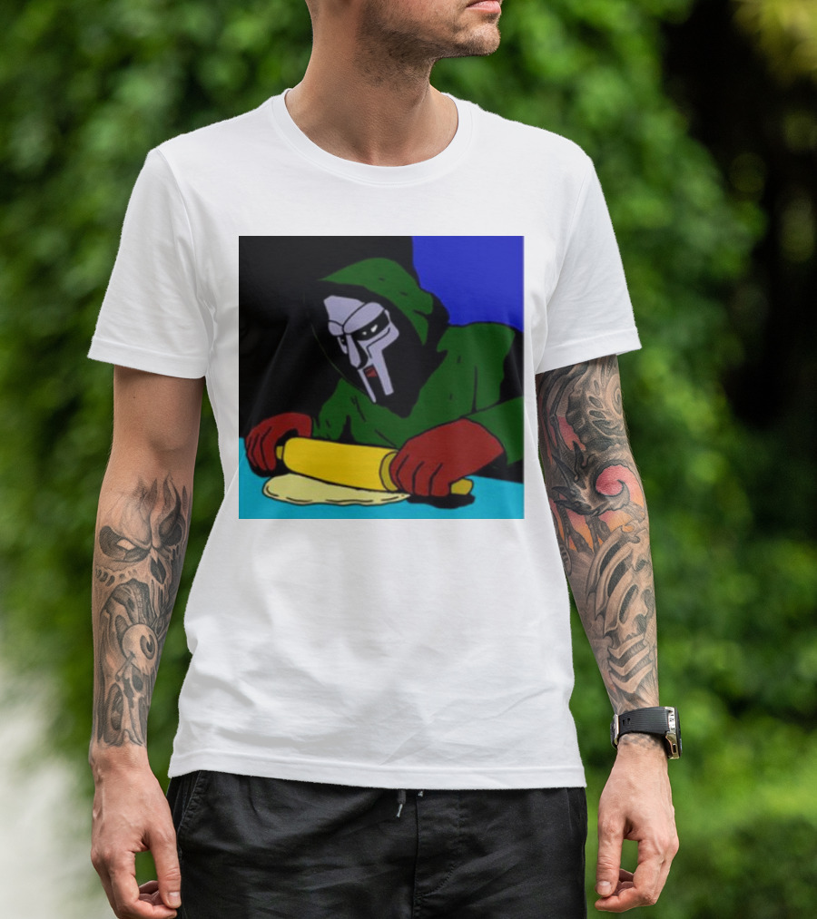 Mf Doom Bistro Rolling Dough Masked Chef Scene T-Shirt