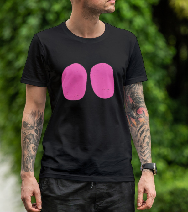 Night Rider Eyes Neon Pink Ovals T-Shirt