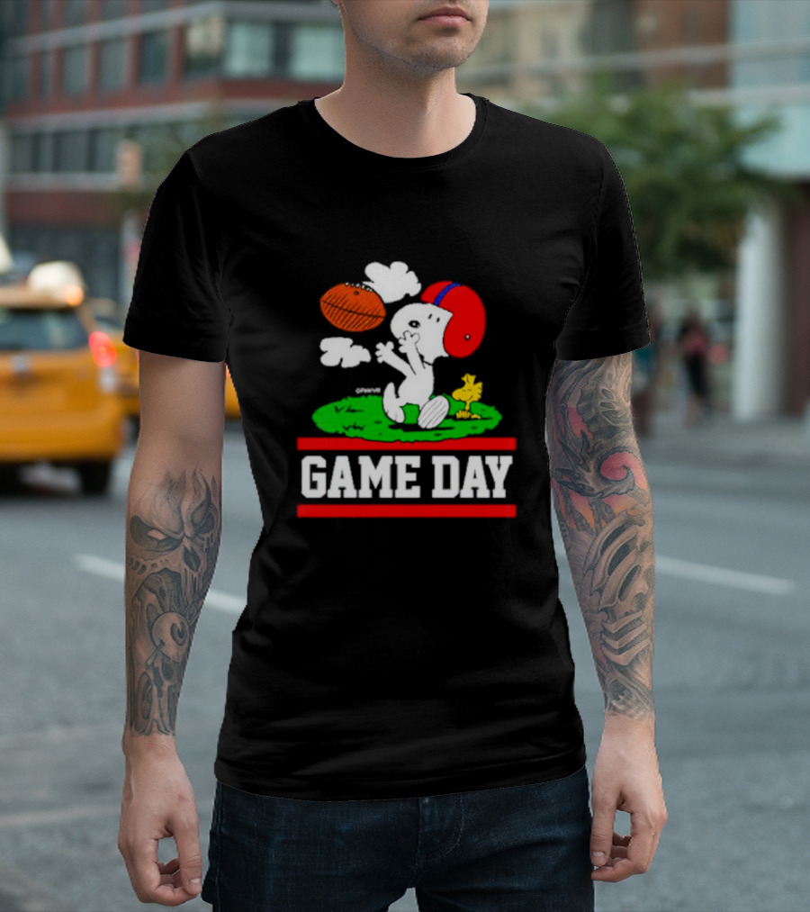 Peanuts Snoopy Woodstock Football Game Day T-Shirt