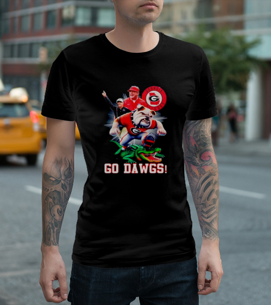 Georgia Bulldogs Go Dawgs Coaches Mascot Gator Rivalry T-Shirt