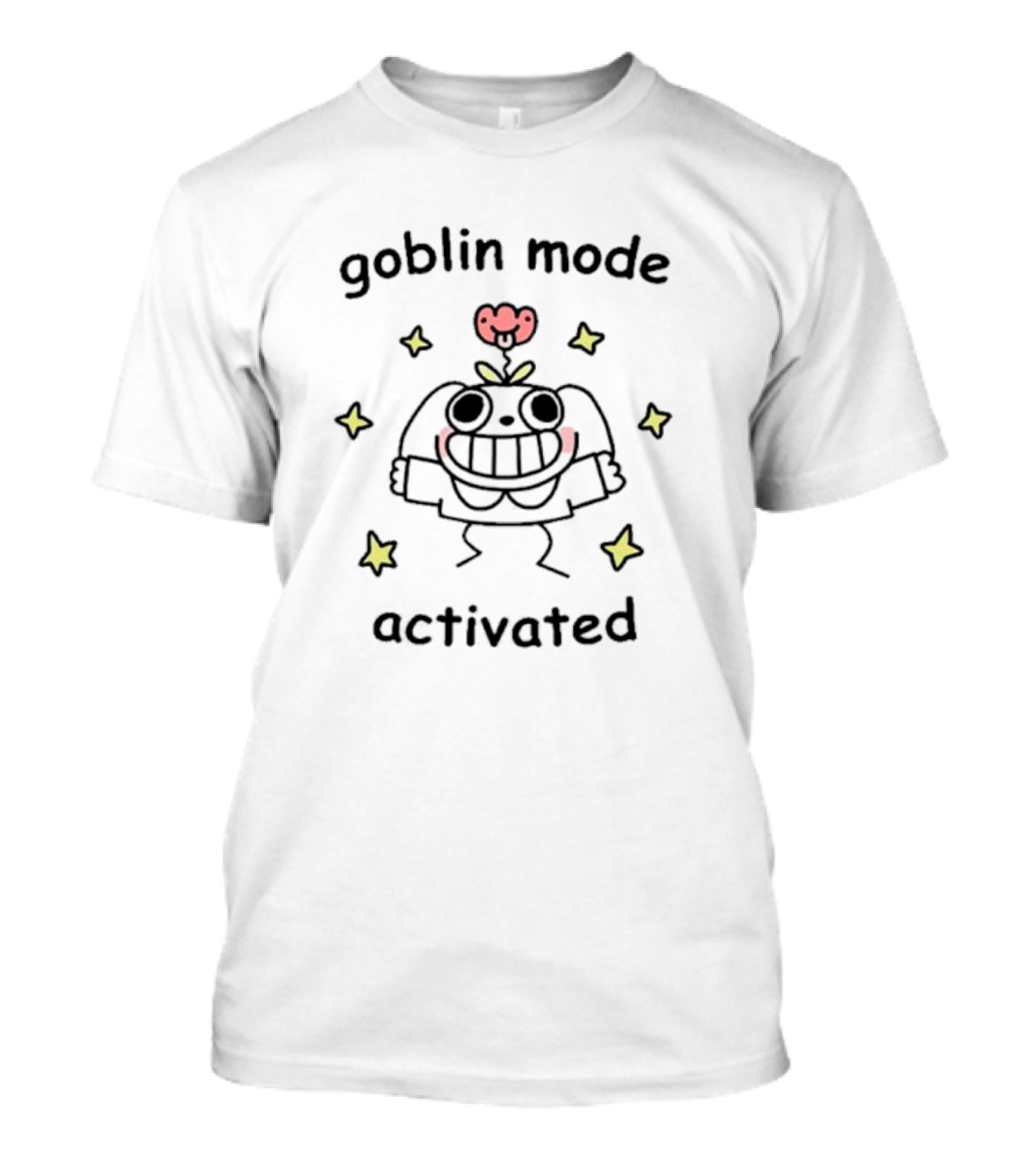 Goblin Mode Activated Cute Cartoon With Stars And Smiling Character T-Shirt