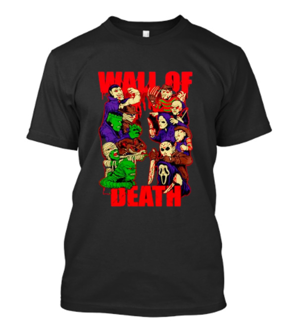 Wall Of Death Monster Horror Icons Collage T-Shirt