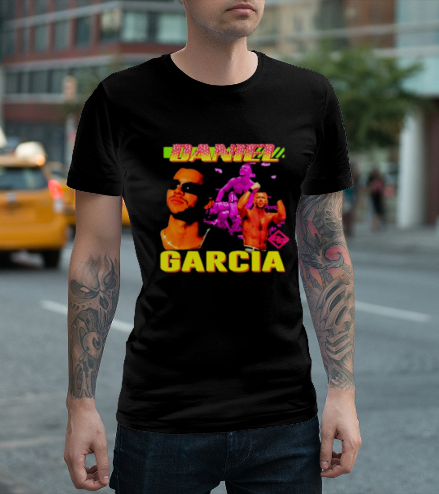 Daniel Garcia Neon Style Wrestling Action T-Shirt