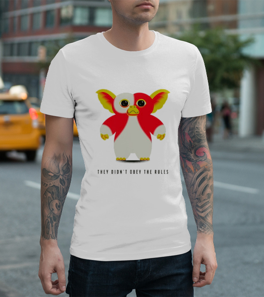 Gremlins They Didn't Obey the Rules Red and Yellow Creature T-Shirt