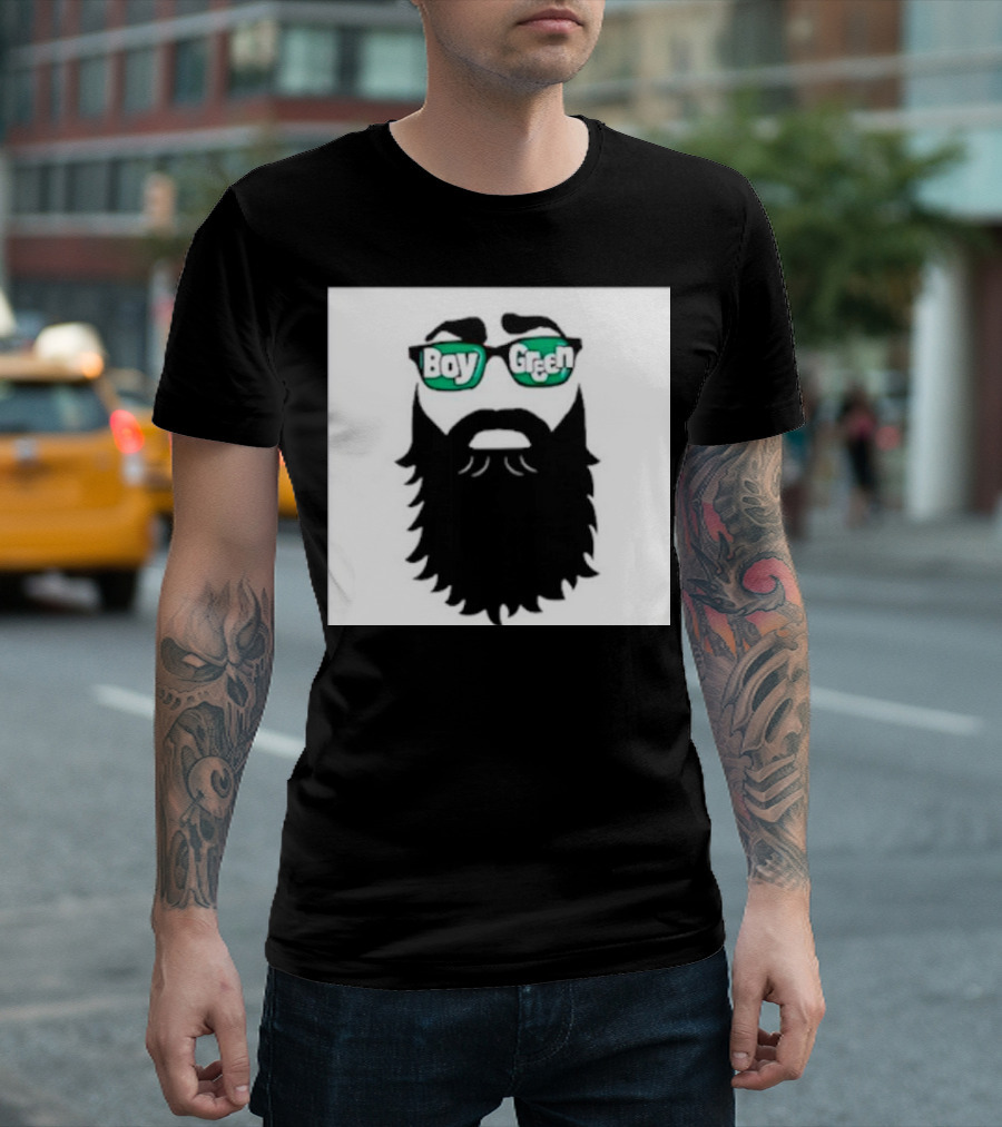 Boy Green Bearded Sunglasses T-Shirt