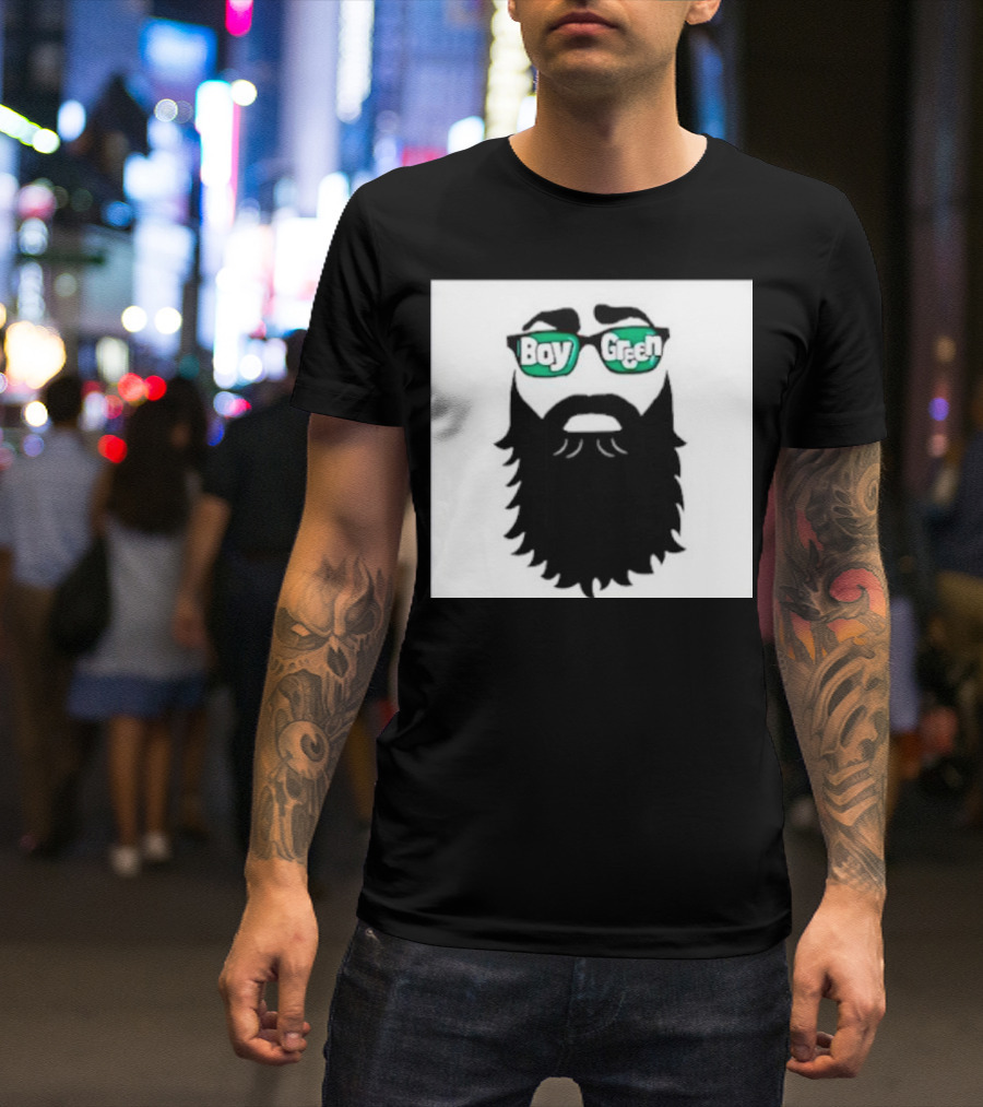 Boy Green Bearded Sunglasses T-Shirt