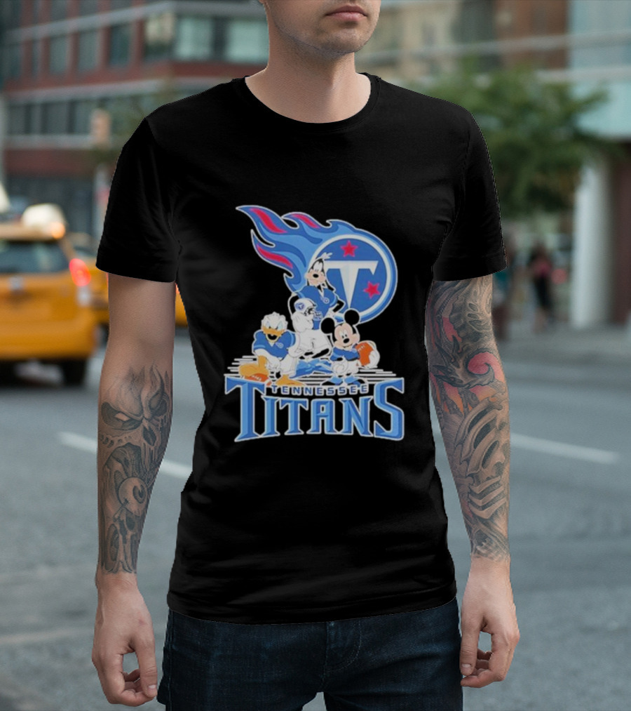Mickey Mouse Donald Duck Goofy Tennessee Titans NFL T-Shirt
