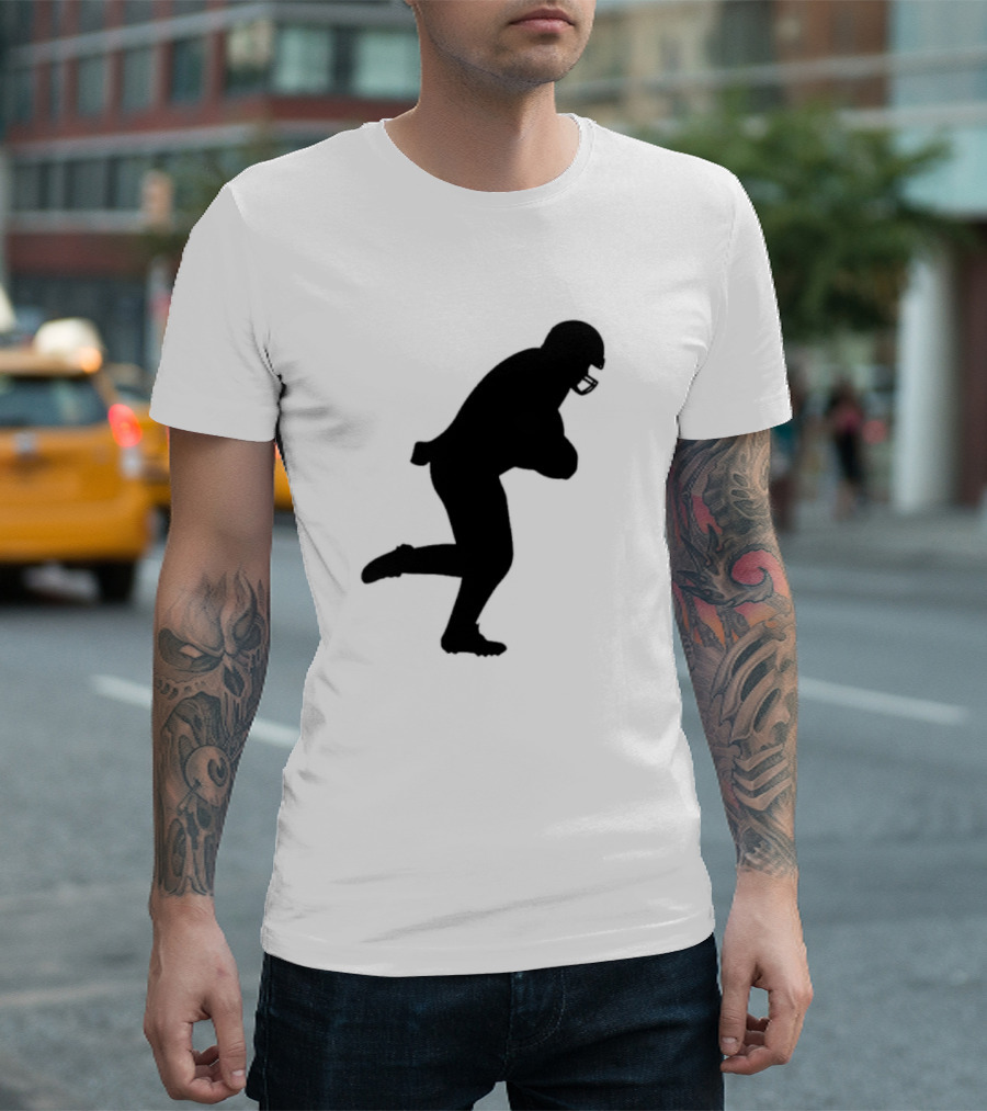 The Legend Of The Cincy Hat Scamper Silhouette Football Player T-Shirt