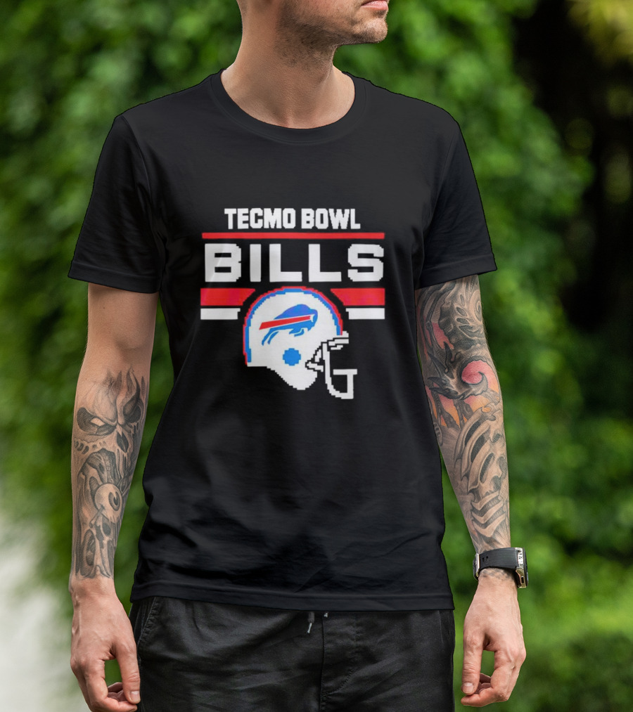 Tecmo Bowl Buffalo Bills Helmet NFL Football T-Shirt