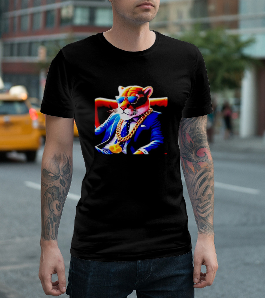 Og Cosmo Cougar BYU Chain Sunglasses Suit T-Shirt
