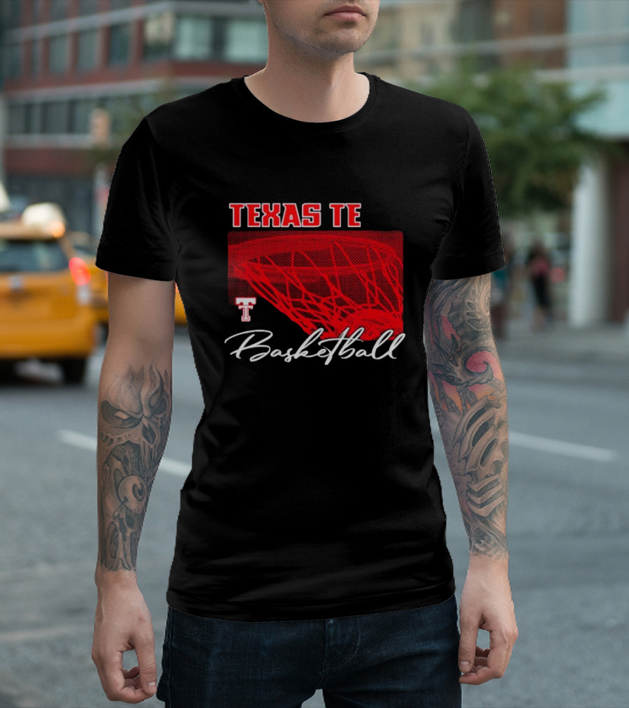 Texas Tech Basketball Red Net TT T-Shirt