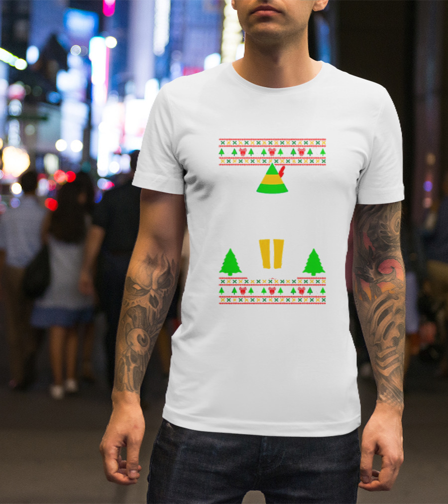 Cotton Headed Ninny Muggins Christmas Elf Hat Snowflakes Boots Trees T-Shirt