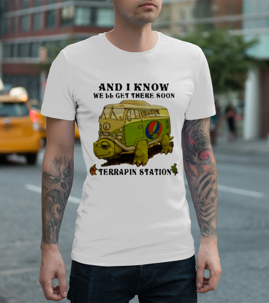 Grateful Dead Terrapin Station Turtle Bus I Know We'll Get There Soon T-Shirt