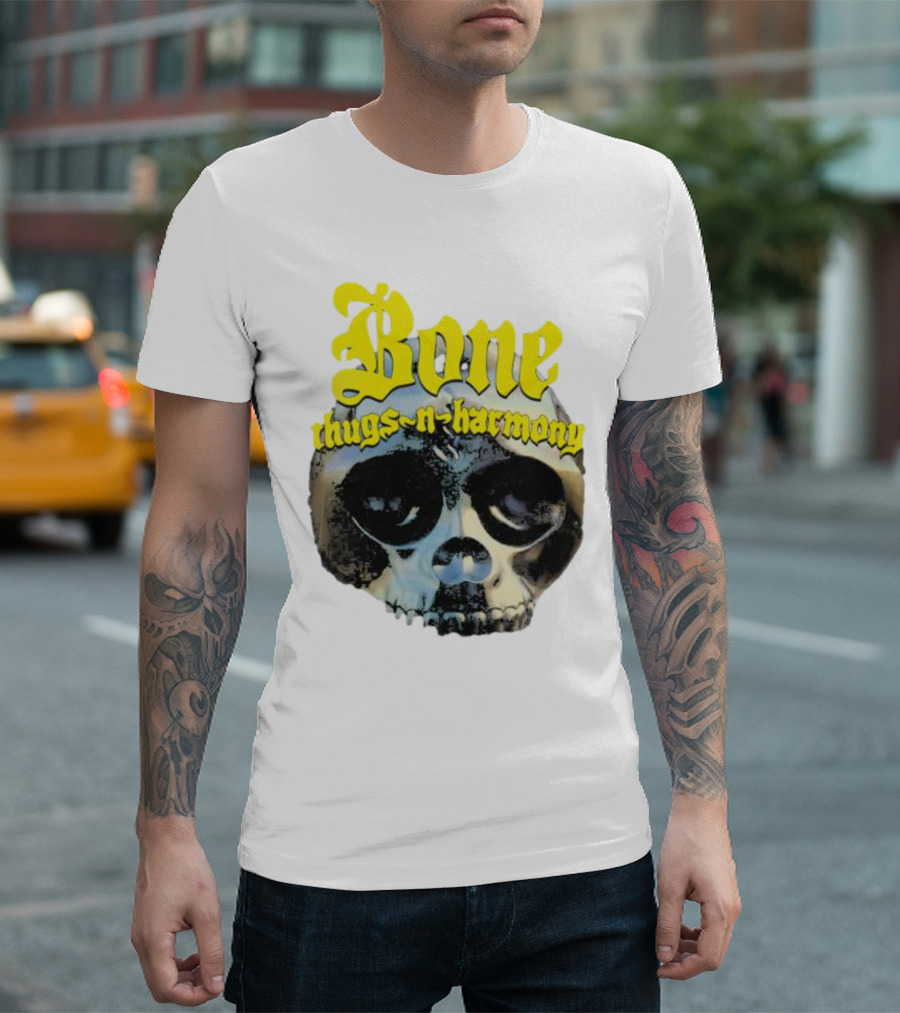 Los Angeles Lakers Bone Thugs-N-Harmony Thuggish Ruggish Skull T-Shirt