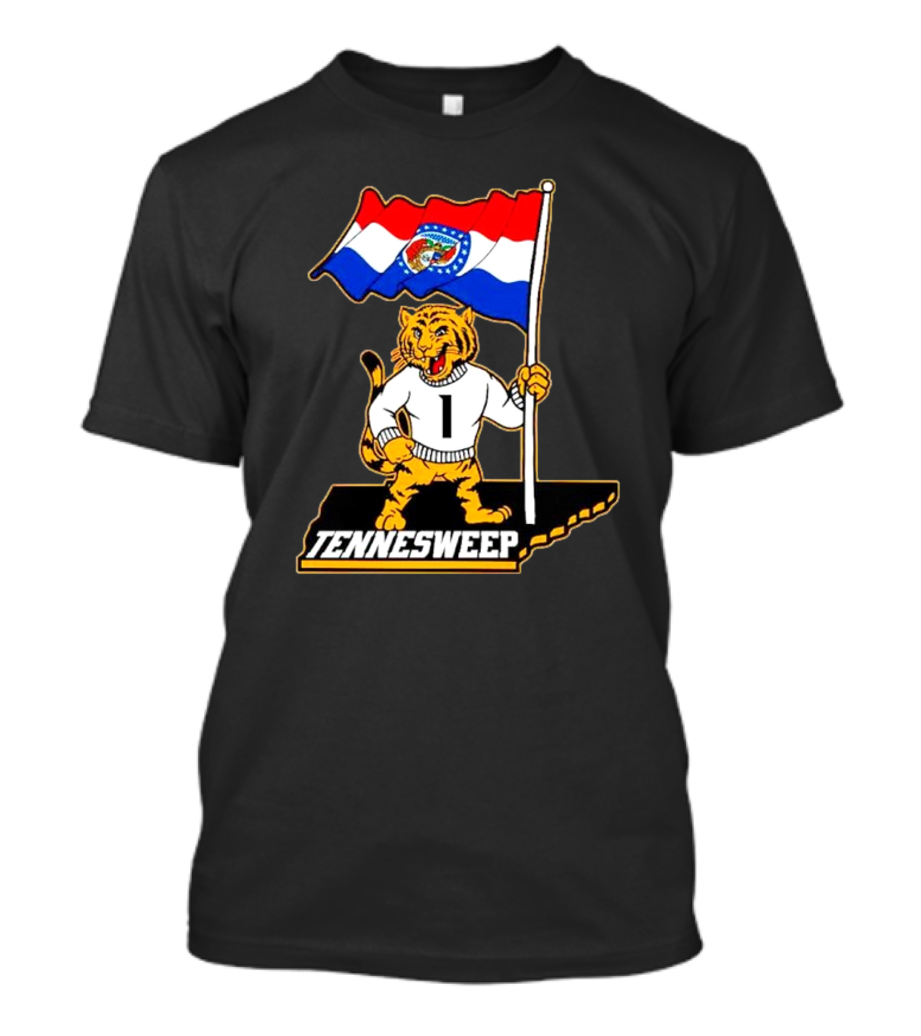 Missouri Tigers Tennesweep Flag Victory T-Shirt