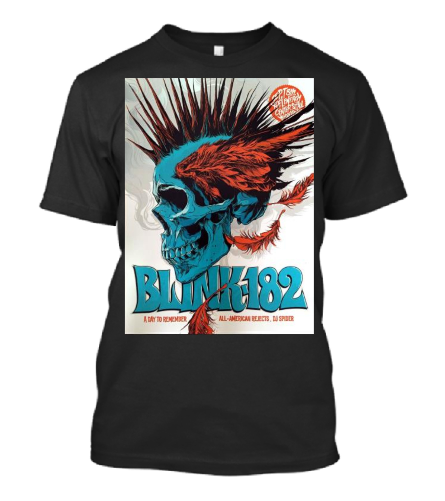 Blink 182 A Day To Remember All-American Rejects DJ Spider PTSM General Admission T-Shirt
