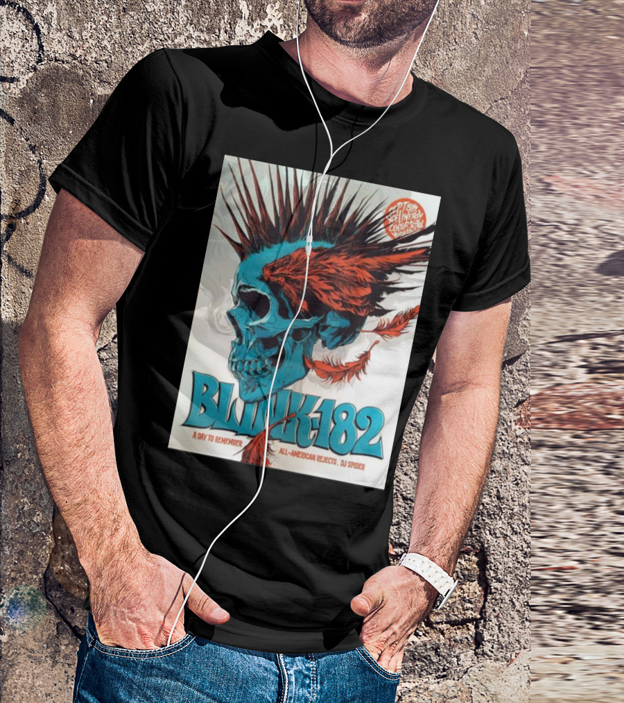 Blink 182 A Day To Remember All-American Rejects DJ Spider PTSM General Admission T-Shirt