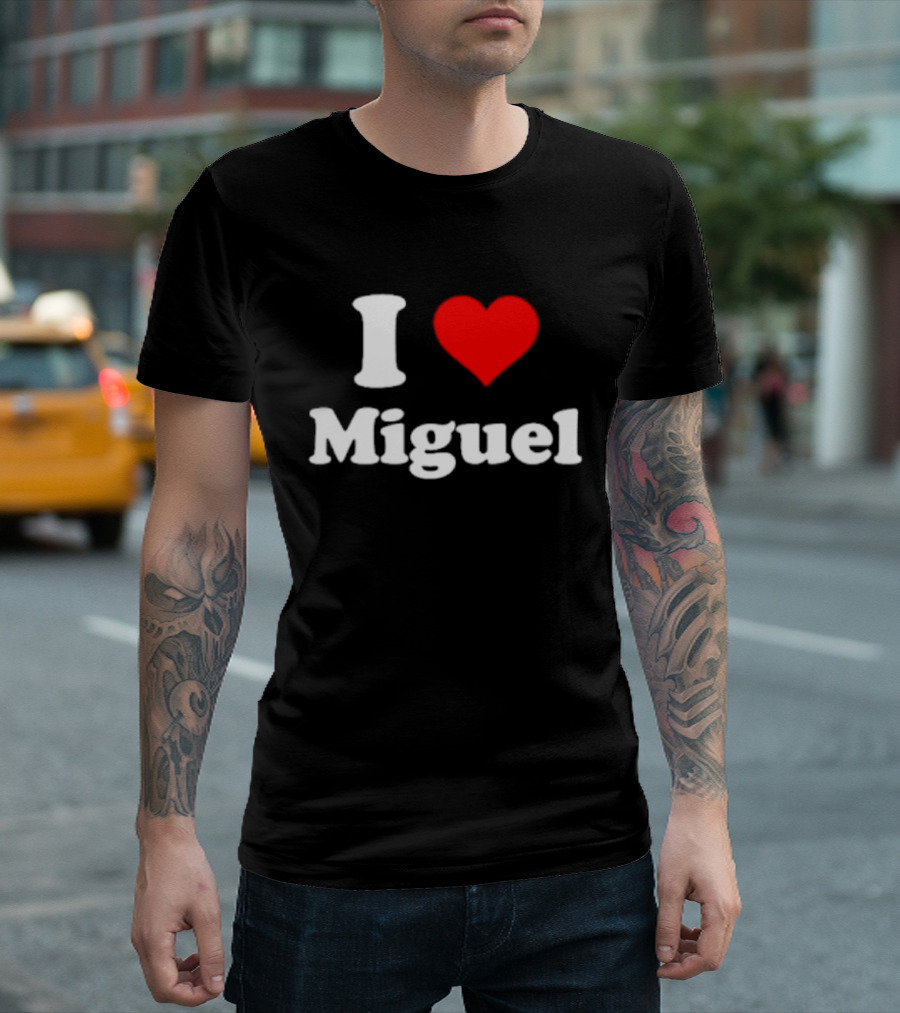 I Love Miguel Red Heart T-Shirt