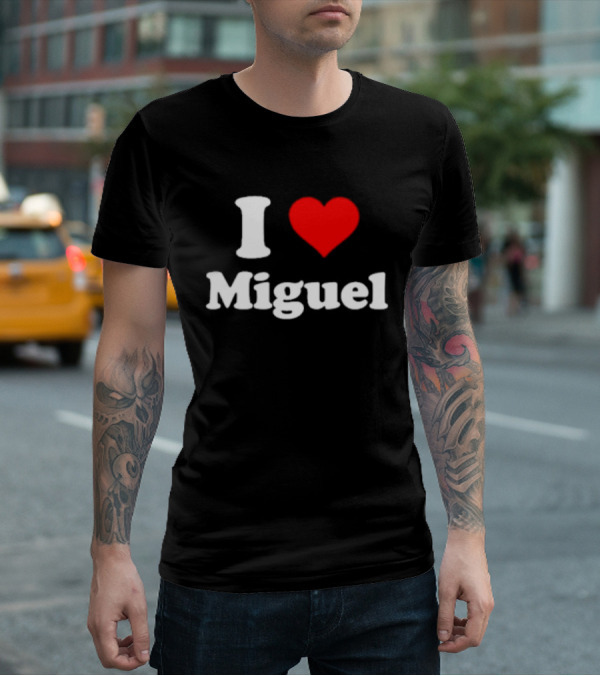 I Love Miguel Red Heart T-Shirt