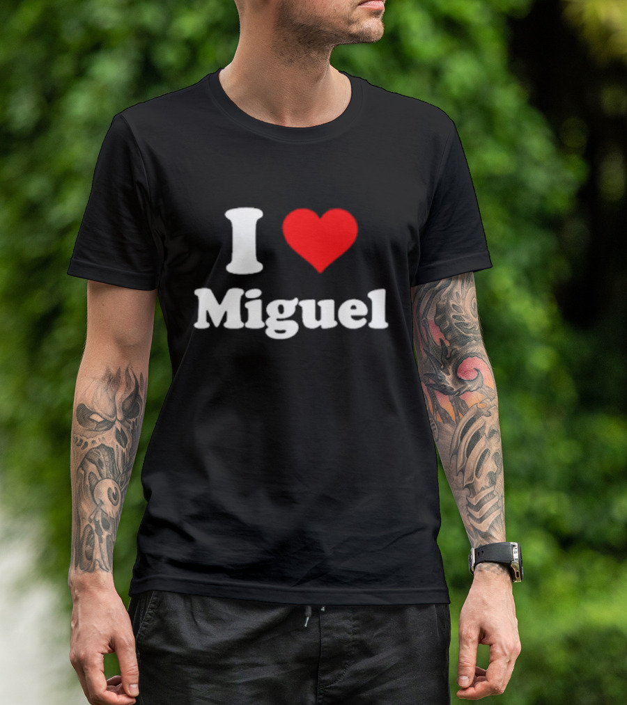 I Love Miguel Red Heart T-Shirt