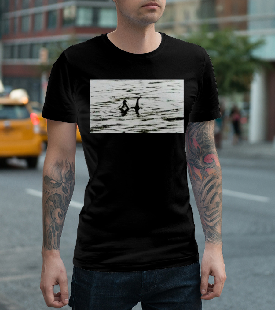 Louis Wearing Palace Nessie Surfers on Loch Ness Monster T-Shirt