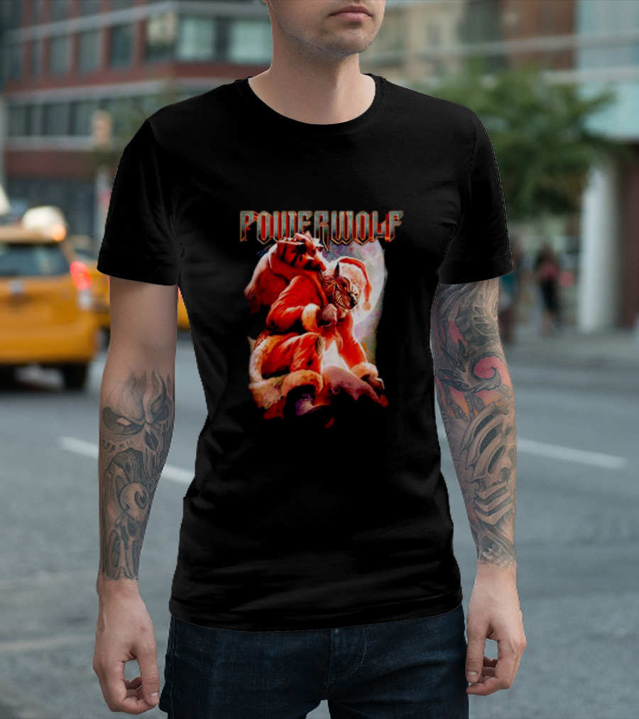 Powerwolf Wild X-Mas Santa Wolf Holiday Special T-Shirt