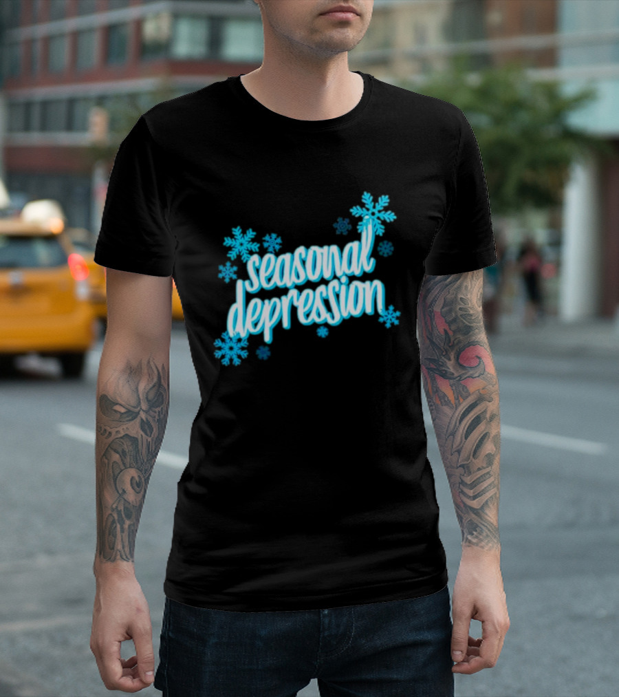 Seasonal Depression Snowflakes Winter Mood T-Shirt