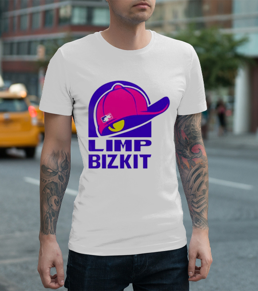 Limp Bizkit Logo with Pink Hat and Taco Bell T-Shirt