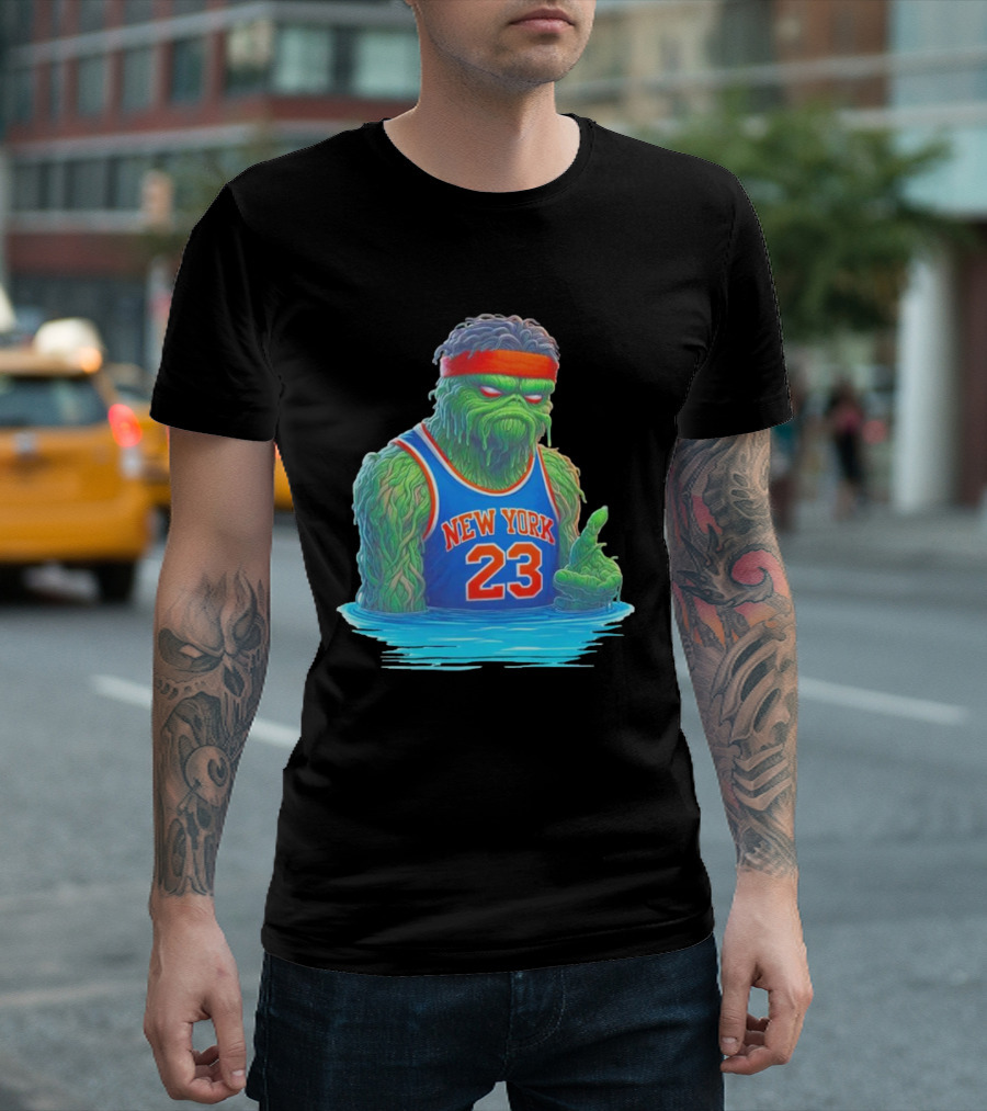 Mitchell Robinson New York Knicks Blockness Monster 23 Iconic Monster T-Shirt