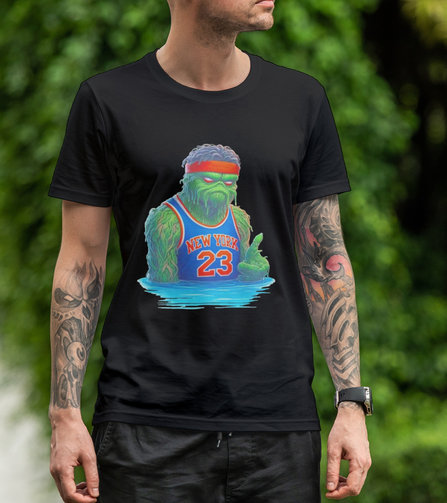 Mitchell Robinson New York Knicks Blockness Monster 23 Iconic Monster T-Shirt