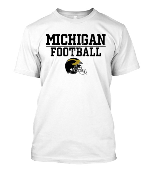 Mden Michigan Football Helmet T-Shirt