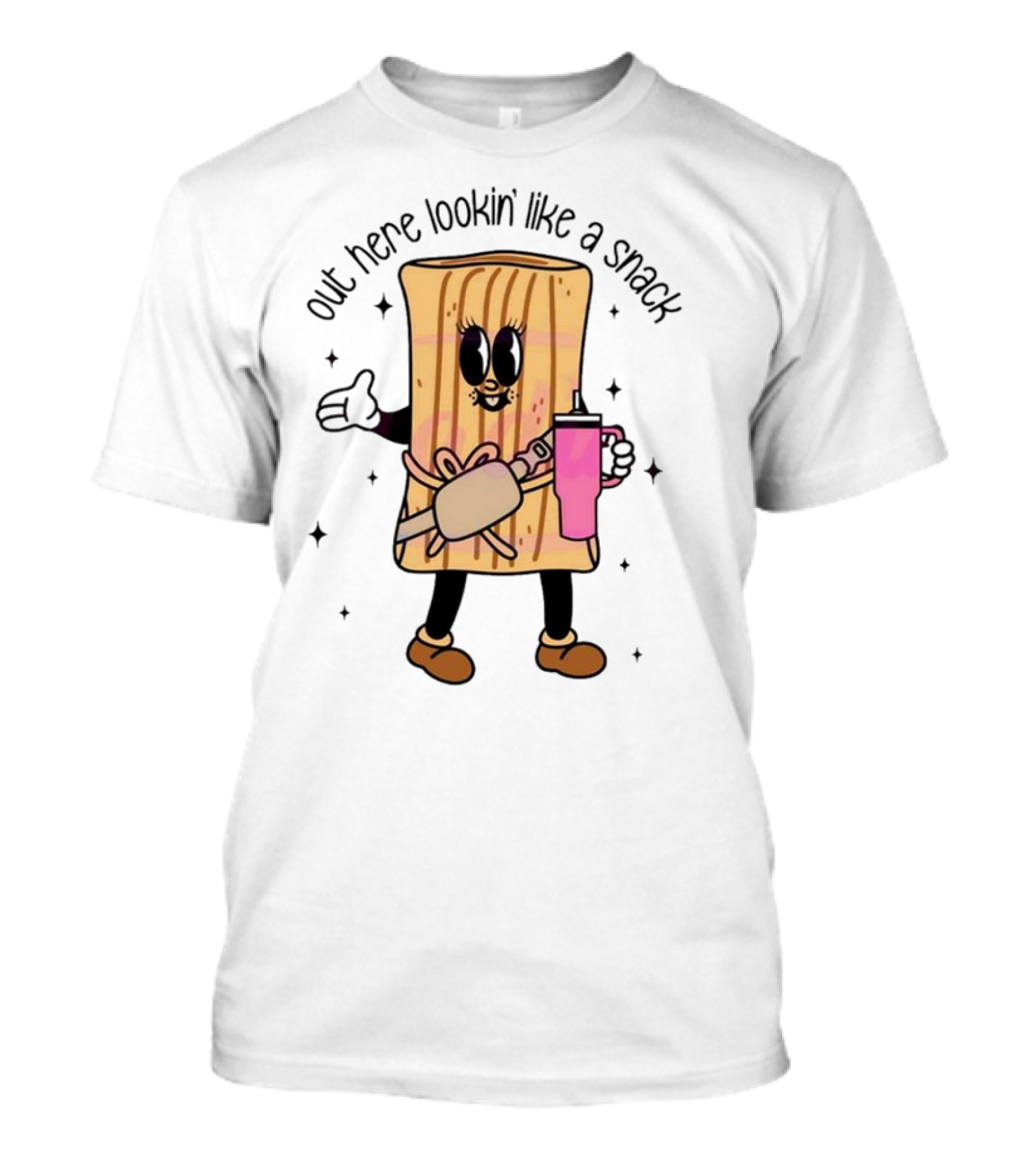 Out Here Lookin' Like A Snack Tamale With Coffee Cup And Cute Smile T-Shirt