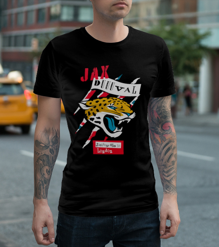 Jax Duuuval Jacksonville to London Jaguars T-Shirt