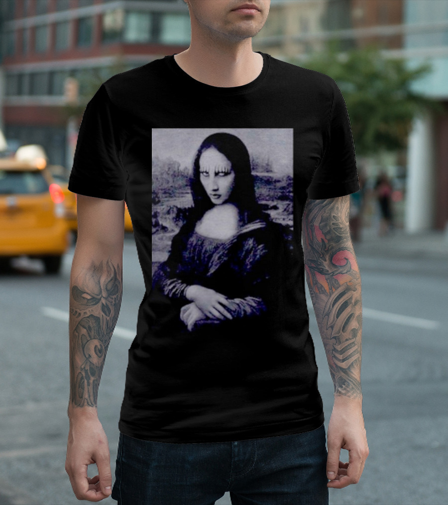 Mona Manson Gothic Pop Art Painting Fusion T-Shirt
