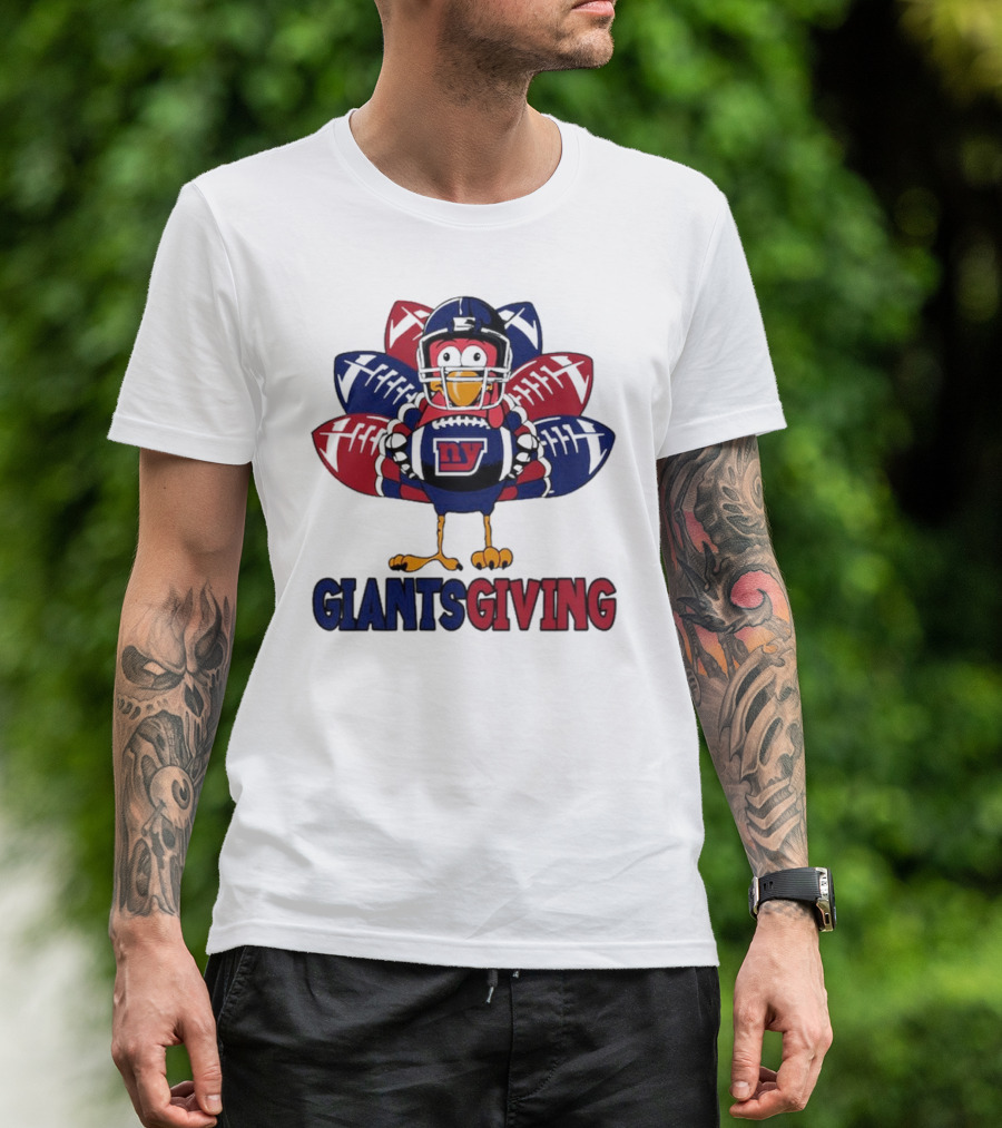 New York Giants Turkey Football Giantsgiving Thanksgiving T-Shirt