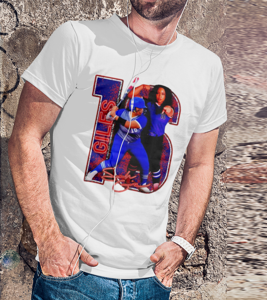 Giles 16 Softball Players Signature Sam Lodge Jessup T-Shirt