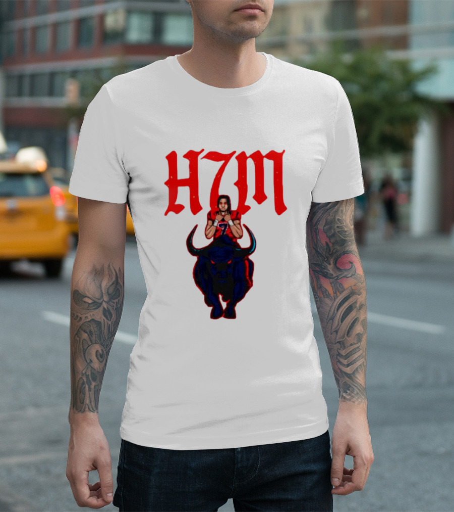 H7M CJ Stroud Houston Texans Bull T-Shirt