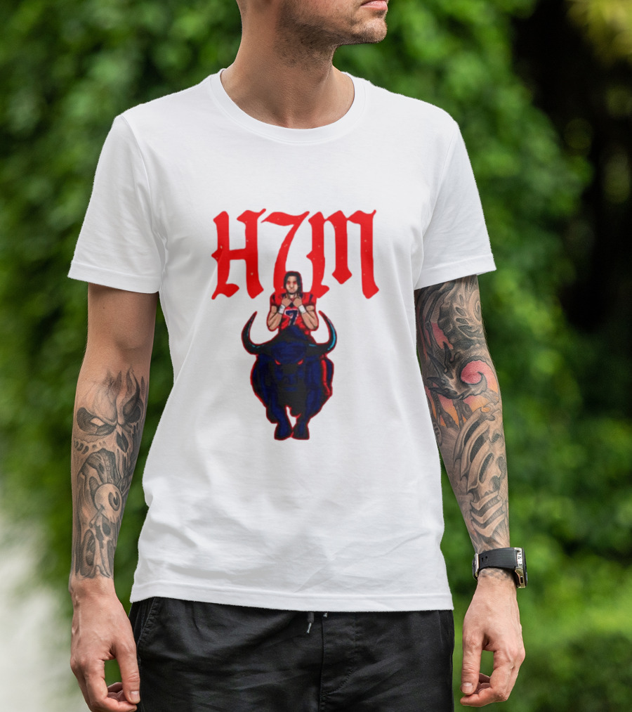 H7M CJ Stroud Houston Texans Bull T-Shirt