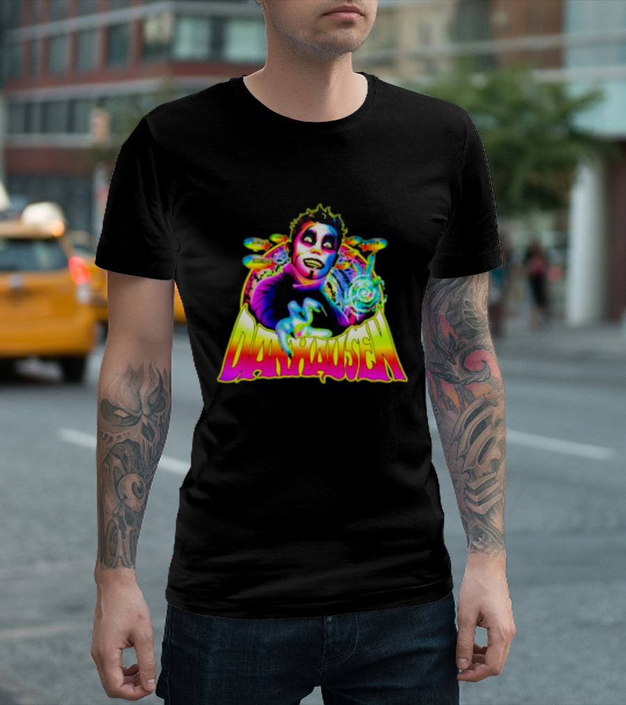 Danhausen Psychedelic Neon Art With Cosmic Whimsy T-Shirt