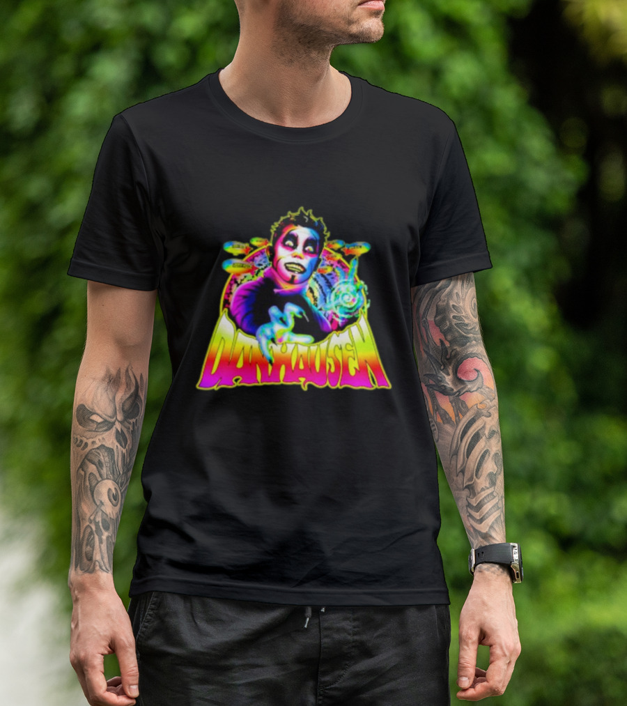 Danhausen Psychedelic Neon Art With Cosmic Whimsy T-Shirt