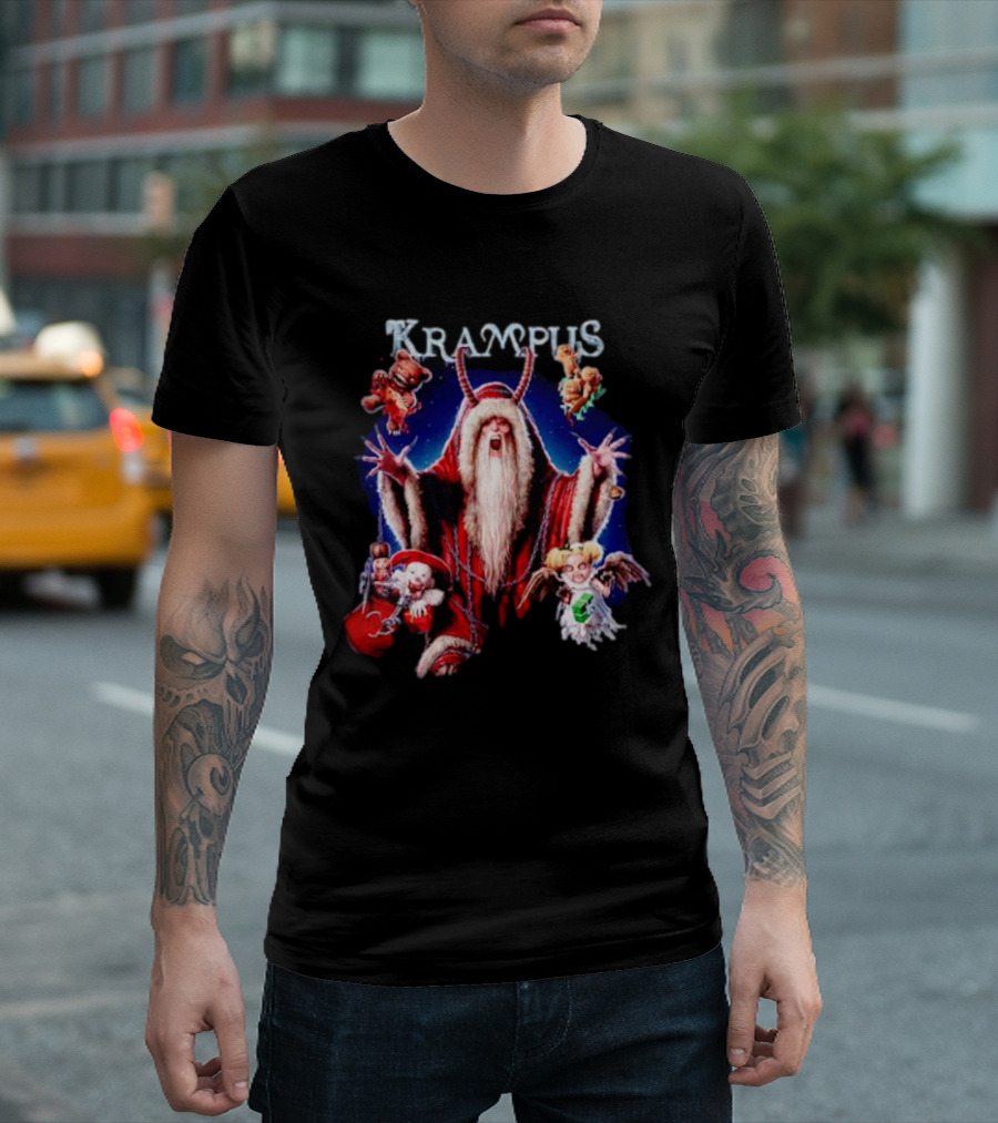 Krampus Unleash the Holiday Mischief Don't Open Till Christmas T-Shirt